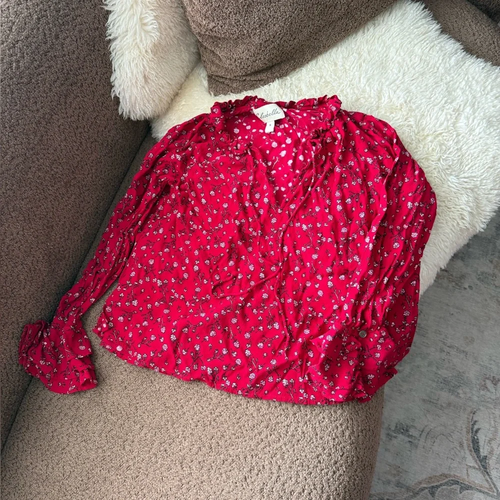Cleobella Floral Ruffle Sleeve Top